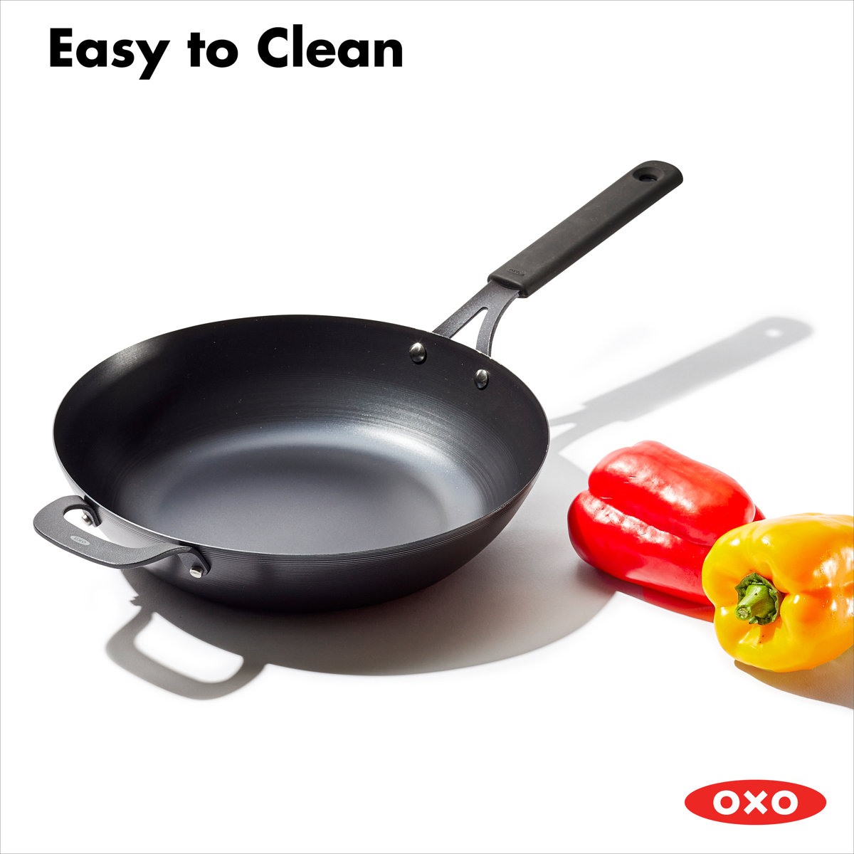 OXO Obsidian Non-Stick Carbon Steel Wok